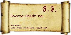 Borcsa Heléna névjegykártya